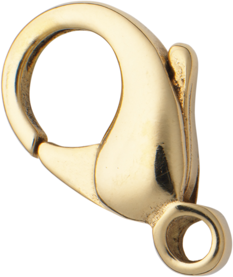 Carabiner curved gold 333/-Gg 15,00mm cast