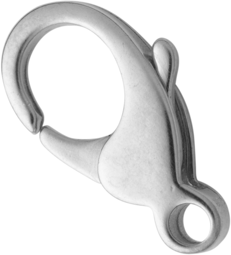 Carabiner flat gold 585/-Wg 15,00mm cast