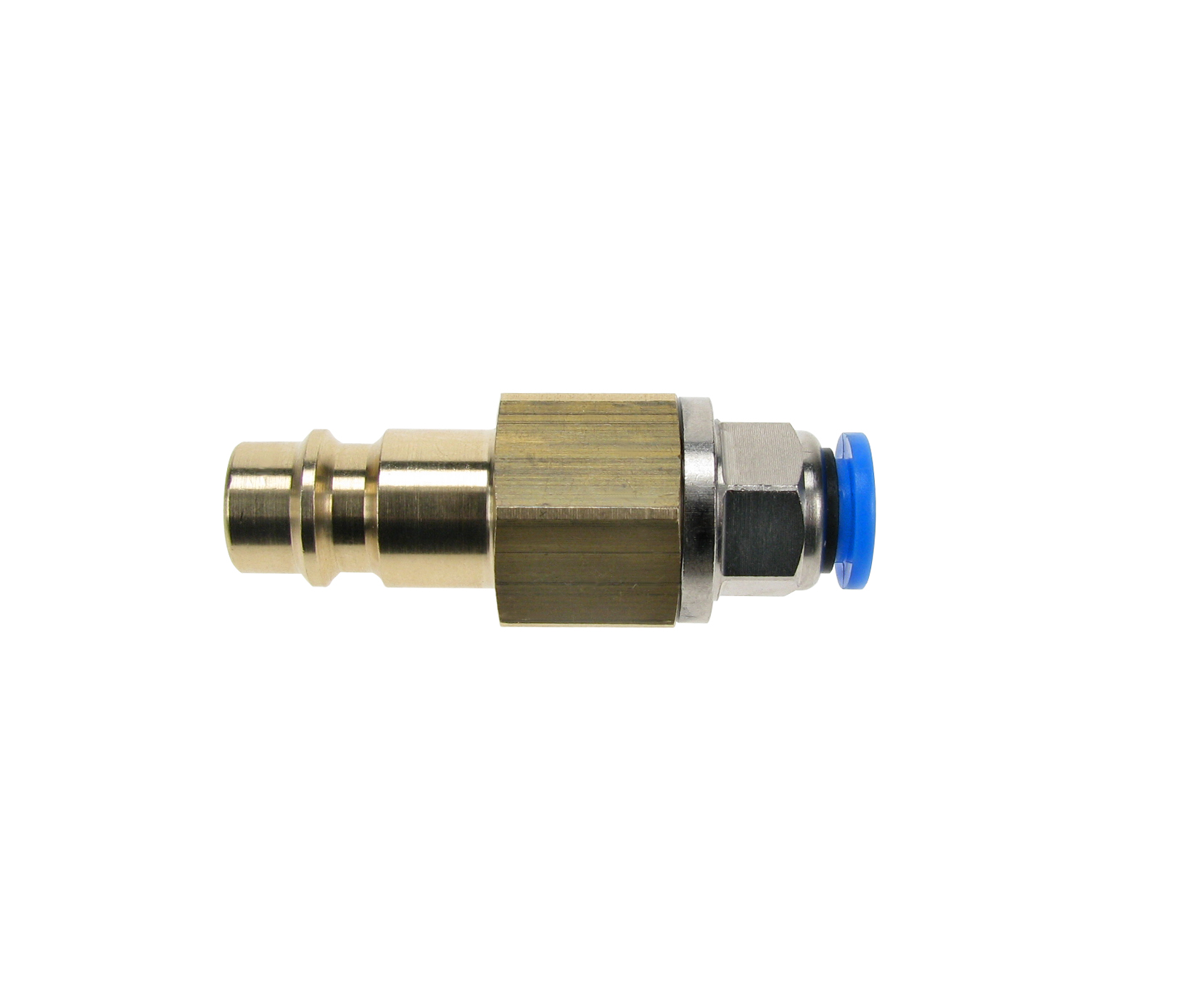 Plug for quick coupling DN 7.2 with hose quick coupling for hose OD 6 mm