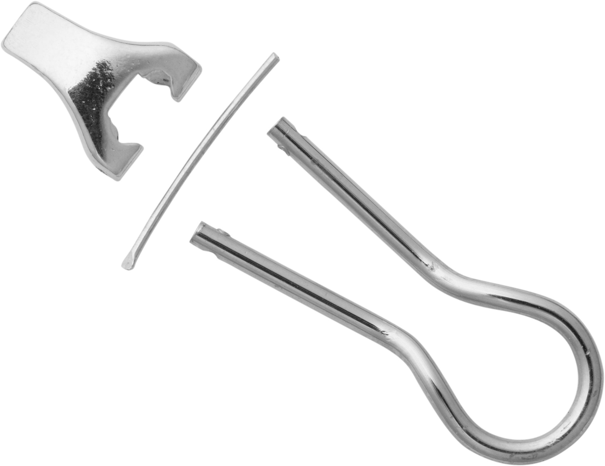 Ohrclip-Mechanik Silber 925/- mit gegossenen Böckchen Höhe 6,50mm Bügellänge 20,00mm