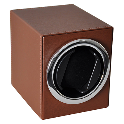 Watchwinder brown leather