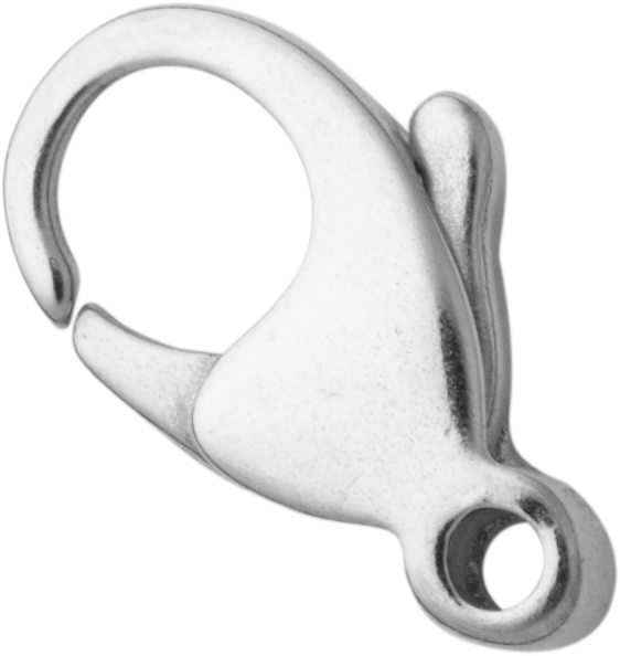 Carabiner flat gold 585/-Wg 10,00mm cast