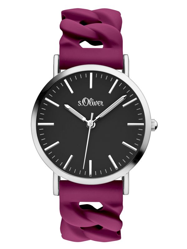 s.Oliver silicone band berry dark SO-3426-PQ