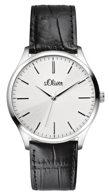 s.Oliver bracelet-montre en cuir noir SO-2533-LQ