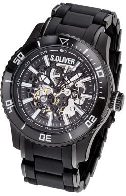 s.Oliver stainless steel with rubber black SO-2855-AM