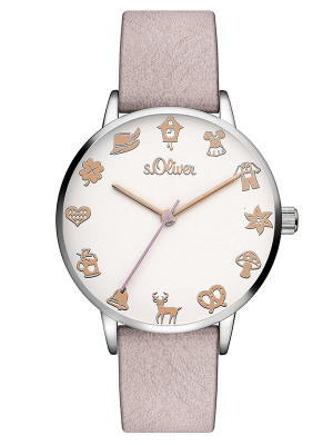 s.Oliver Leather strap pink SO-3544-LQ