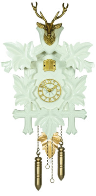 Cuckoo clock Effectline gold - white