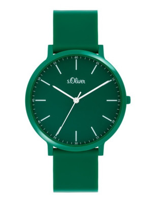 s.Oliver SO-4069-PQ Silicone vert foncé 18mm