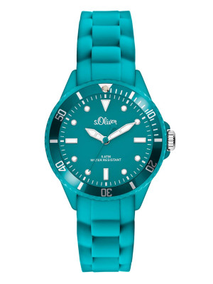 s.Oliver Silicone strap green turquoise SO-2581-PQ