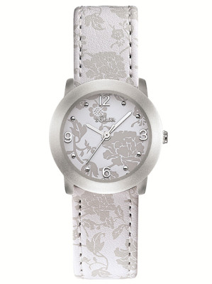 s.Oliver bracelet-montre en cuir blanc SO-2177-LQ