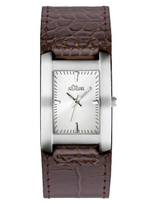 s.Oliver bracelet-montre en cuir brun SO-2004-LQ