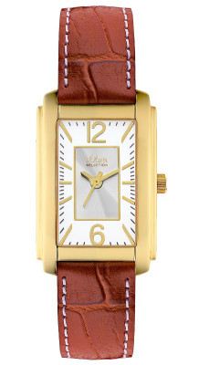 s.Oliver bracelet-montre en cuir brun SO-2258-LQ