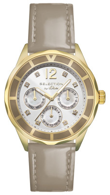 s.Oliver bracelet-montre en cuir brun SO-2545-LM