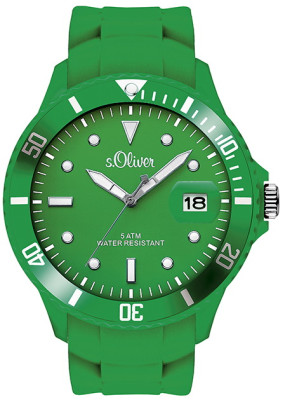 s.Oliver Silicone strap green SO-2682-PQ