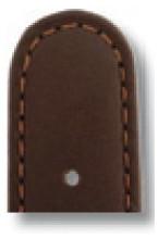 Bracelet-montre en cuir Louisville 16mm moka lisse
