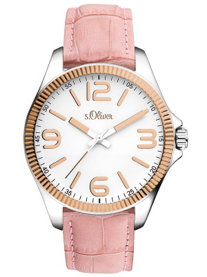 s.Oliver Leather strap pink SO-3460-LQ