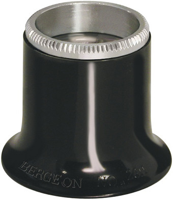 Watchmaker magnifier 2.8x, bi-convex lens Bergeon