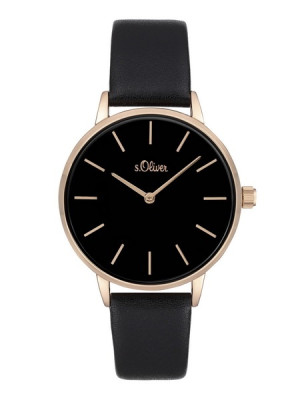 s.Oliver SO-3903-LQ synthetic leather black 16mm