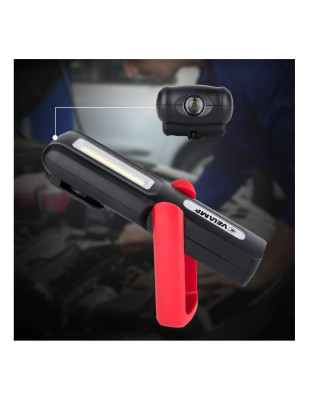 LED work light 2-in-1 with hook and magnet - rechargeable!